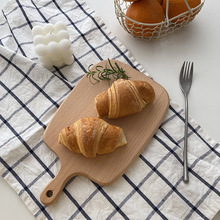 JZ48白屿 ins面包板实木砧板把手彩板木质餐盘托盘熟食木盘家用案