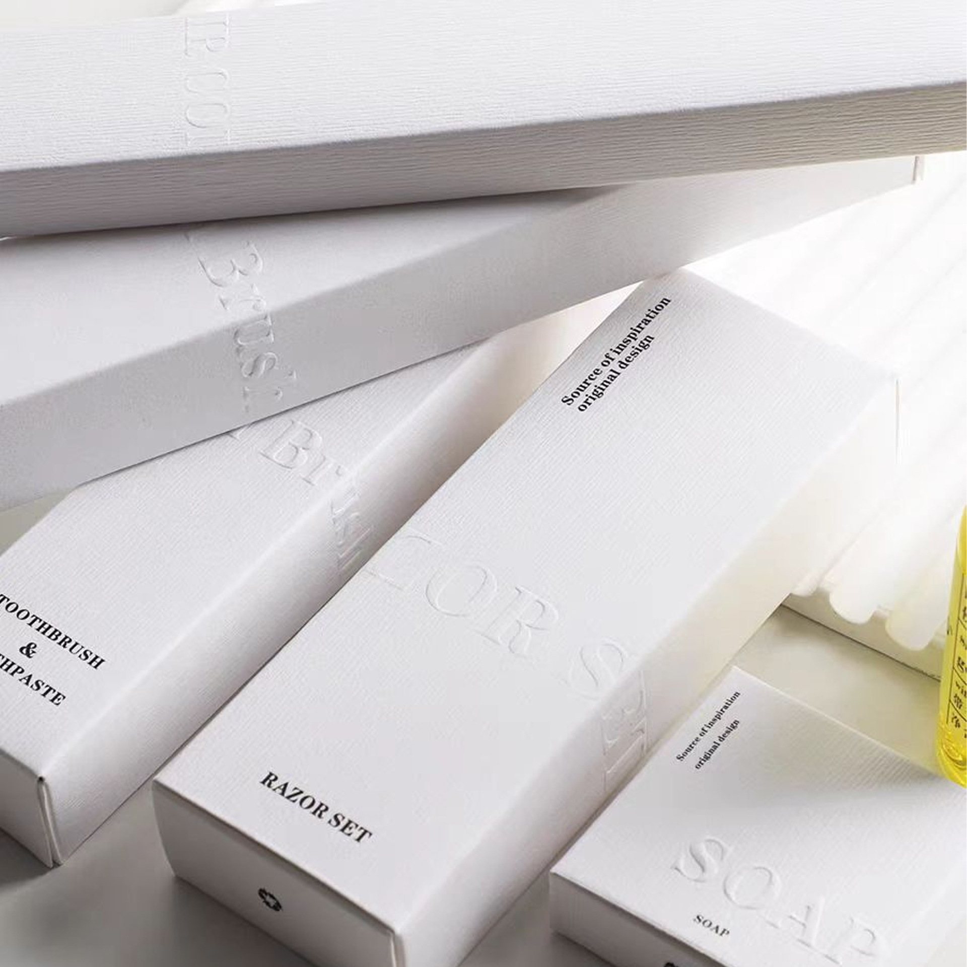 弘跃包装盒定 制豪华压花纸板盒护肤包装纸盒化妆盒带标志