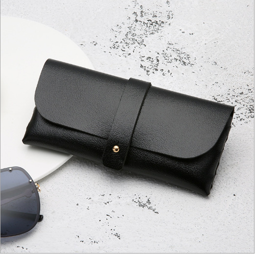 Multifunctional fashion sunglasses case travel high quality portable soft bag button glasses case sunglasses storage box