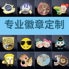 金属徽章定做胸针胸章勋章定制校徽班徽司徽公司年会胸徽订做制作
