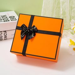 蝶結び大きな天蓋バレンタインデーギフトボックスオレンジ教師の日ファンカップギフト包装ボックス卸売