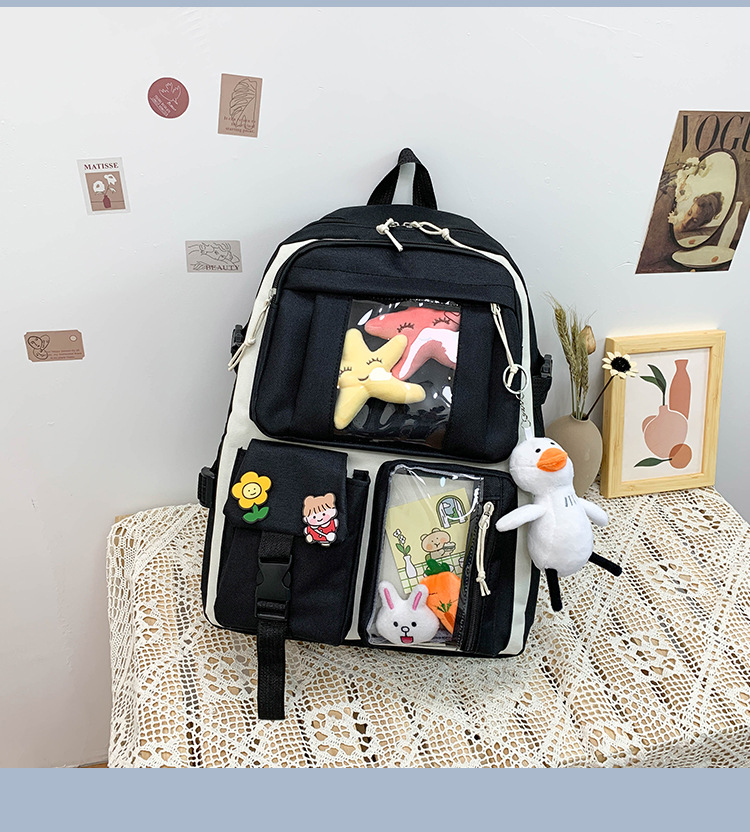 Wholesale Korean Style Large-capacity Doll Pendant Handbag Backpack 4 Piece Set Nihaojewelry display picture 5
