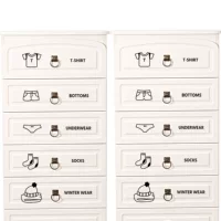 PH5289 Clothes Socks Drawer Storage Sign Bedroom Room Home Background Decoration Wall Stickers Cross-border Removable