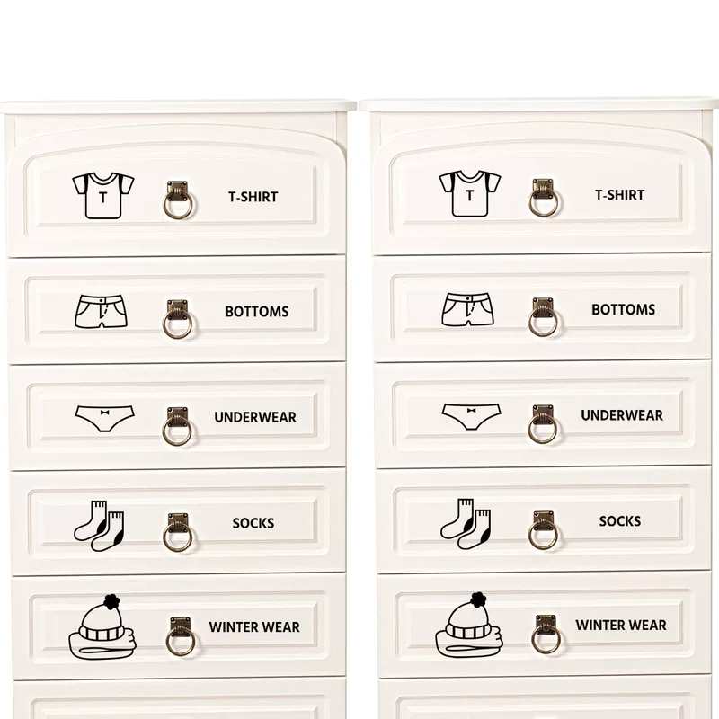 PH5289 Clothes Socks Drawer Storage Sign Bedroom Room Home Background Decoration Wall Stickers Cross-border Removable