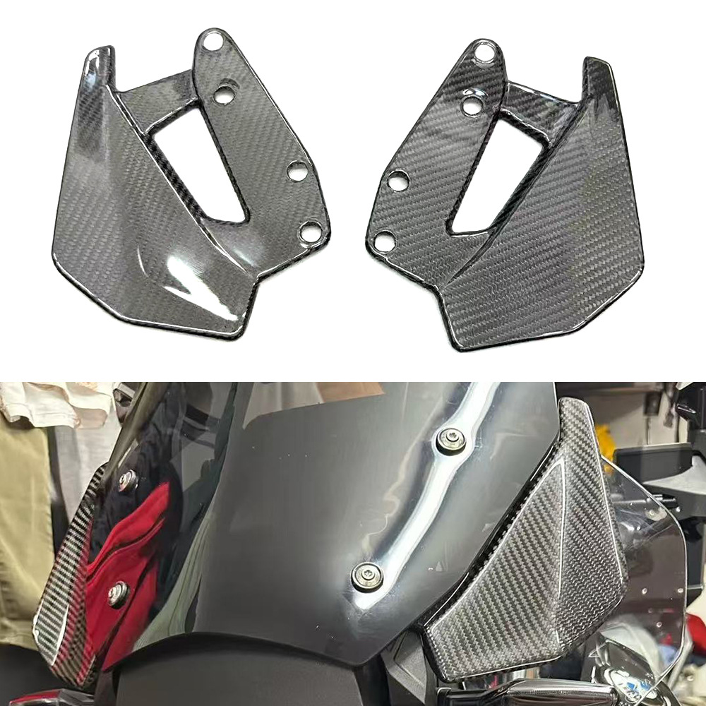Suitable for Bmw R1300Gs Modified Carbon Fiber Front Windshield Side Deflector Spoiler Enlarged and Widened