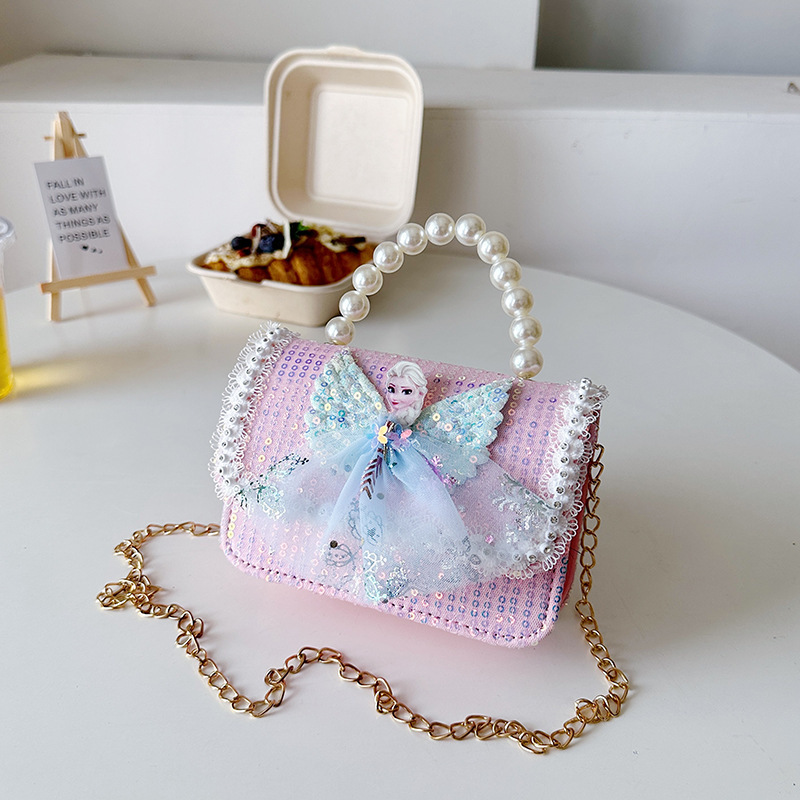 Bolsos populares de este año, bolsos accesorios de niñas, bolsos de perlas de moda, bolsos de hombro para niños coreanos.