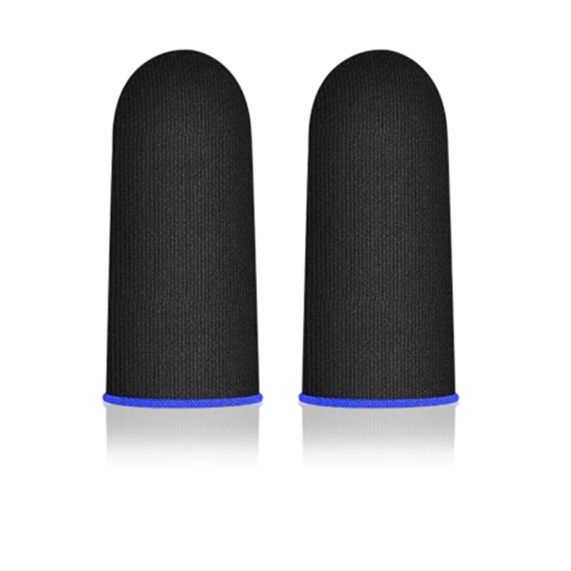 Gaming Finger Sleeves, Sweatproof Conductive (Silver/Carbon), Ultra-thin 45×25 mm