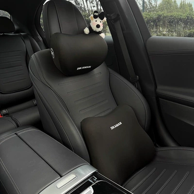 Headrest – for Car Use - diamond-m-black-knot-black-sweater-west-highland-right-black-neck-pillow-lumbar-support