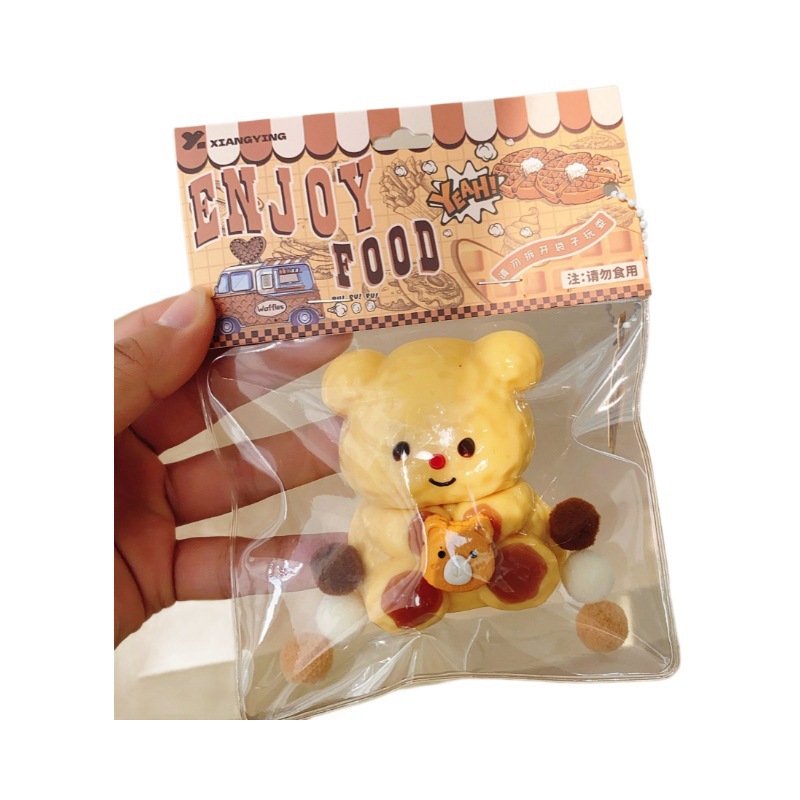 Bonito oso de mantequilla pellizco juguete descompresión artefacto de descompresión pellizco pellizco