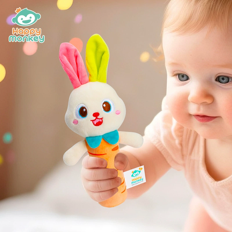 Погремушка-палочка Happy Monkey из поролона для новорождённых 0–1 года