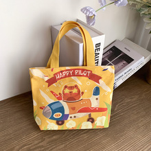 帆布小包包女2026新款拉链手提袋通勤饭盒包便当袋妈咪包一件代发