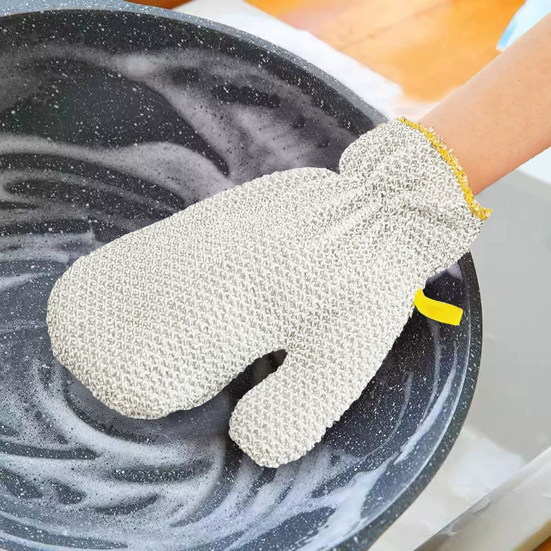 Перчатки для мытья посуды из стальной проволоки для мытья посуды, чистки серебряной проволоки, антипригарного масла, работы по дому, кухонной губки, перчаток для чистящих полотенец.
