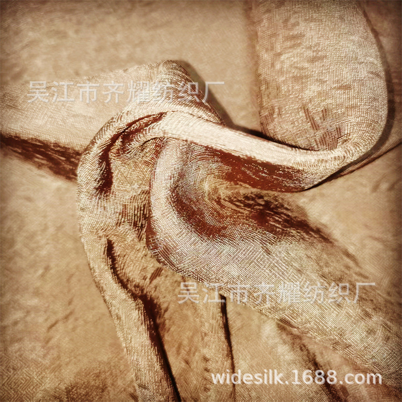 120d半漂人丝冰花绉全人丝雪花绉薄款粘胶品格绉面料