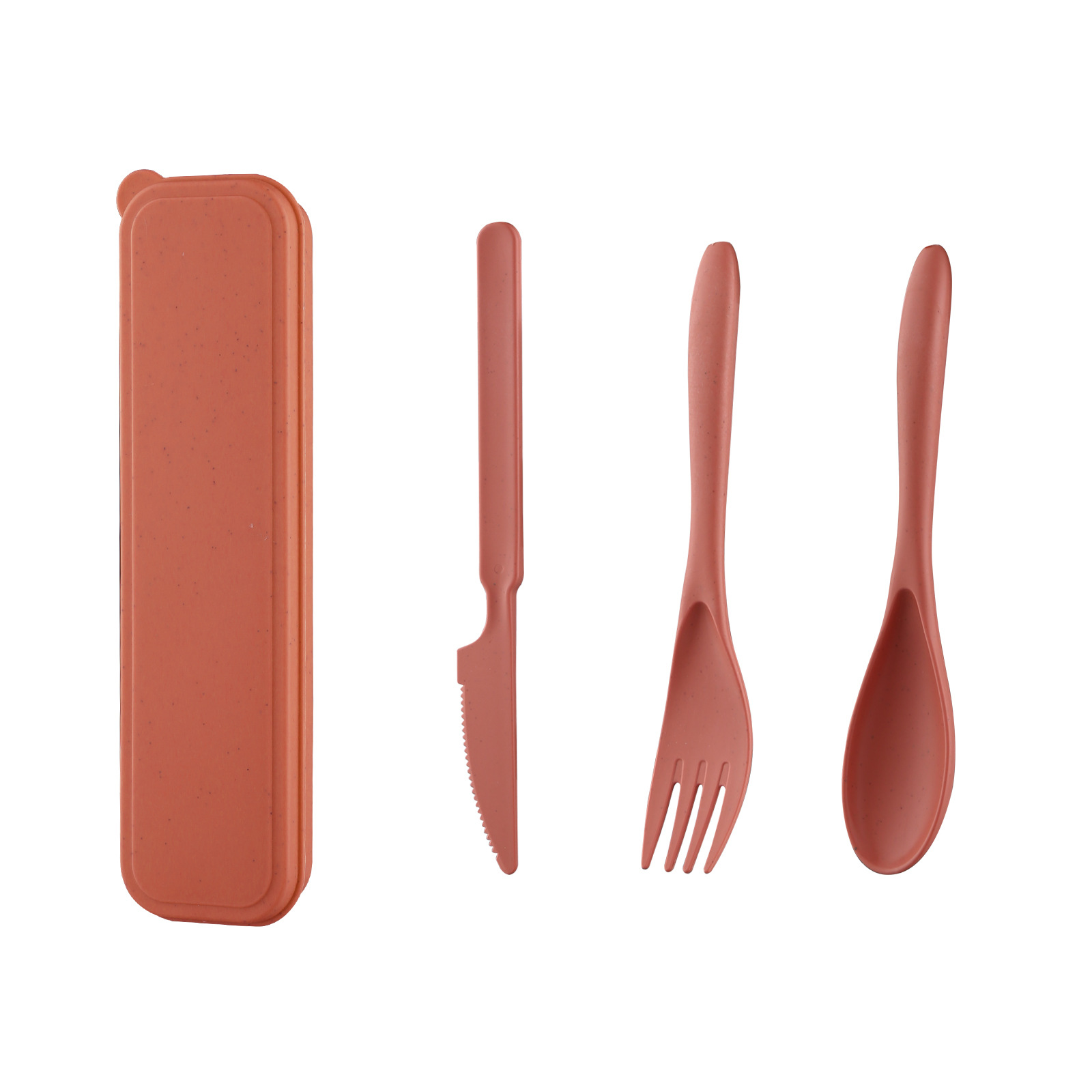 Three-piece Portable Storage Set, Plastic Daily-use Commercial Student Cutlery Gift Box Set_voghion.com