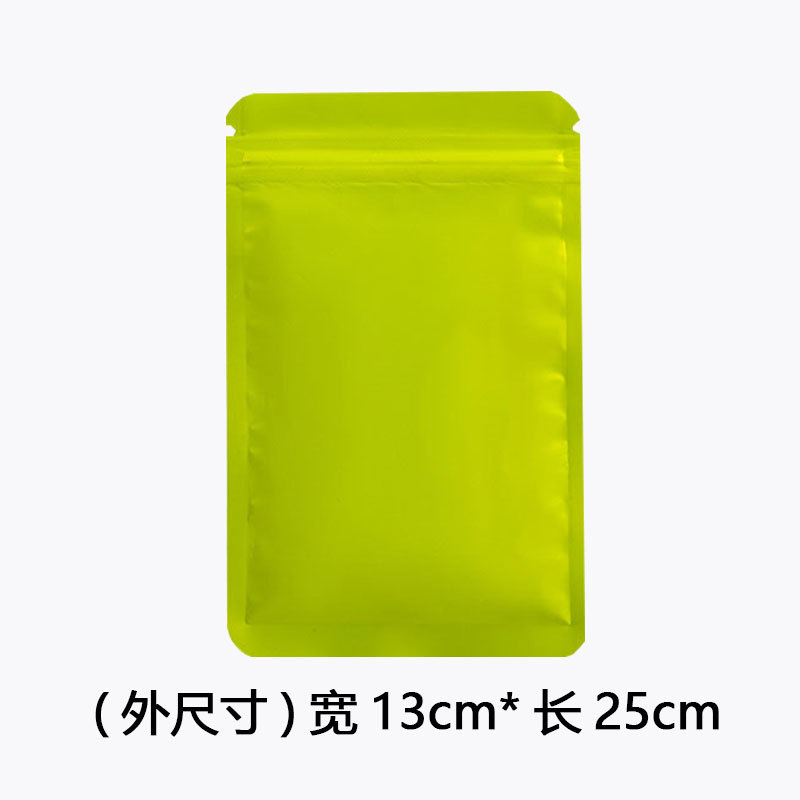 Joyas de color Bolsa ziplock Bolsa ciega Bolsa de papel de aluminio esmerilado Bolsa de hueso opaca aluminizada de doble cara Bolsa de embalaje sellada con alimentos