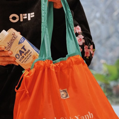 Cloud Shopping Bag Drawstring Vegetable Bag Fashion Crossbody Bag Handbag Travel Storage Supermarket Shopping Bag with Custom Printing