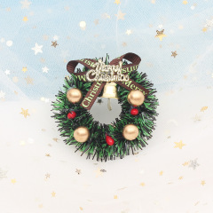 ドールハウスアクセサリー底なしクリスマス装飾草の輪装飾花輪クリスマスツリー装飾シーン装飾品ペンダント
