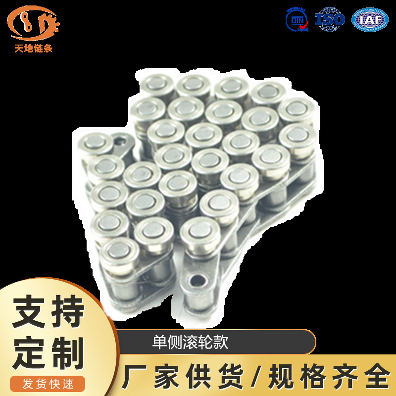 40-PSR 单侧尼龙滚轮链条 带边导轮链条 流水线链条4分老化线链条