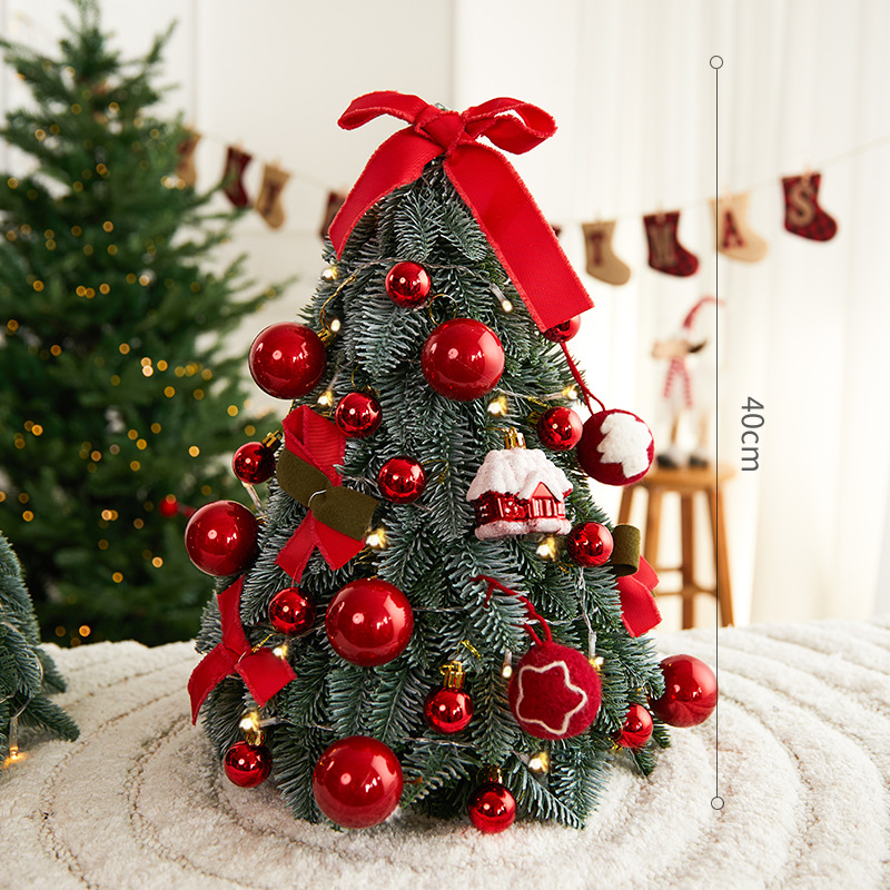 Nuevos productos transfronterizos árbol de Navidad PE con lámpara mini árbol de Navidad decoración en stock árbol de Navidad