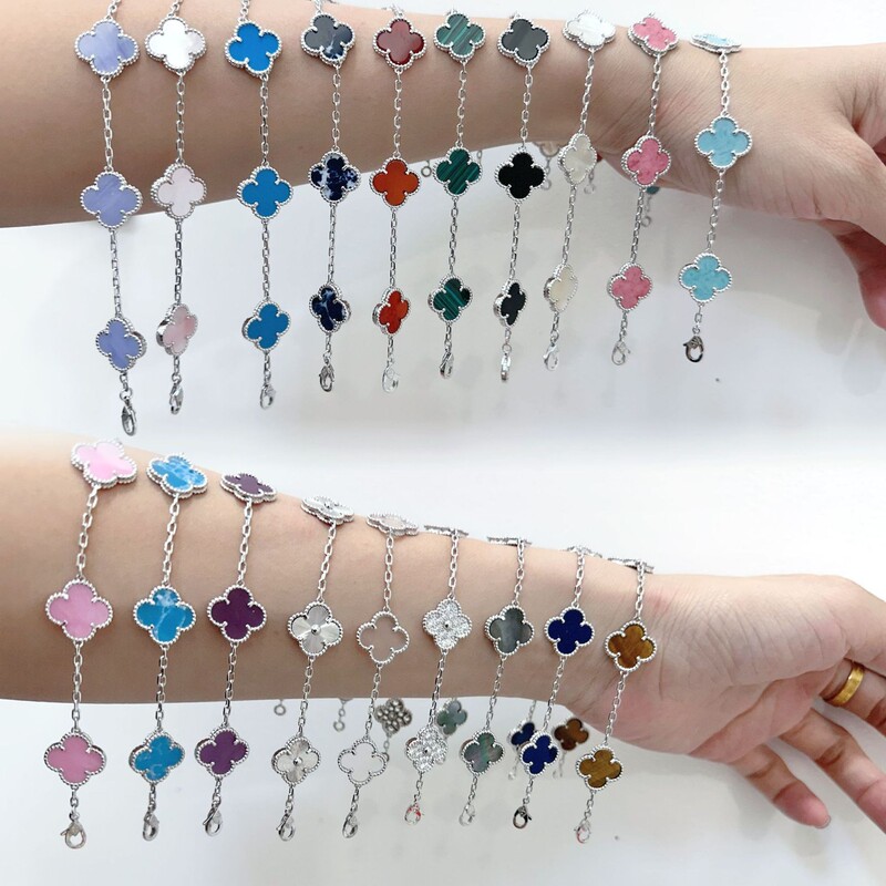 High Version Violet Clover Bracelet Five-Flower Bracelet Women's Rose Gold Light Luxury Jewelry Manufacturer Direct Sale