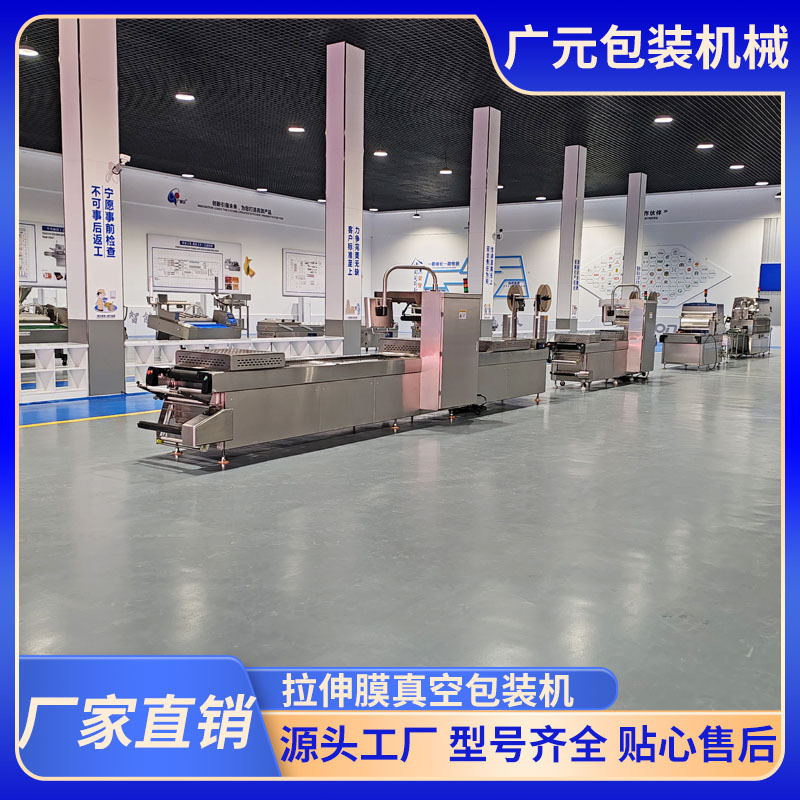 铝薄膜新款拉伸膜真空包装机 咸蛋黄全自动连续拉伸真空包装机