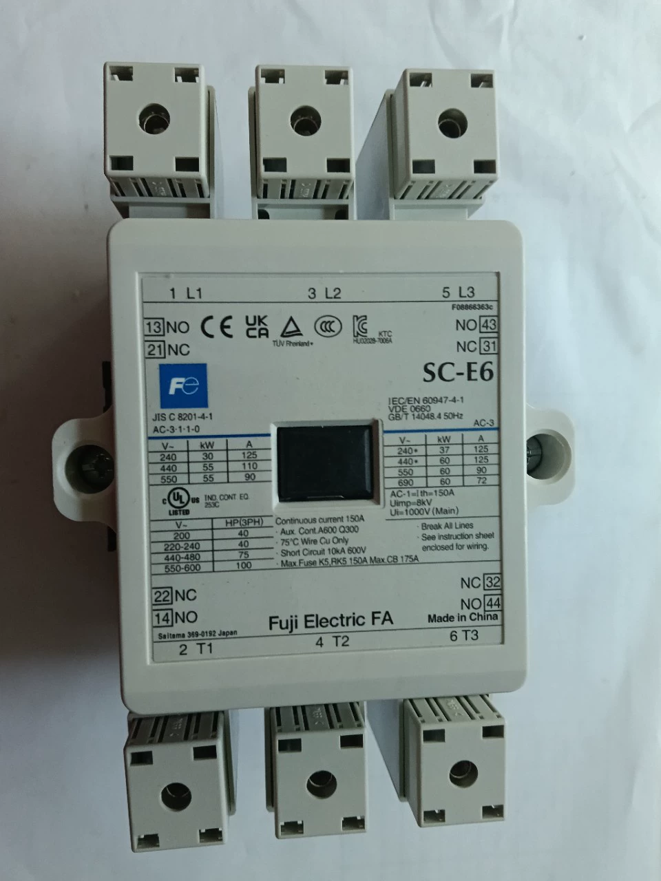 Brand new original Changshu Fuji contactor SC-E6