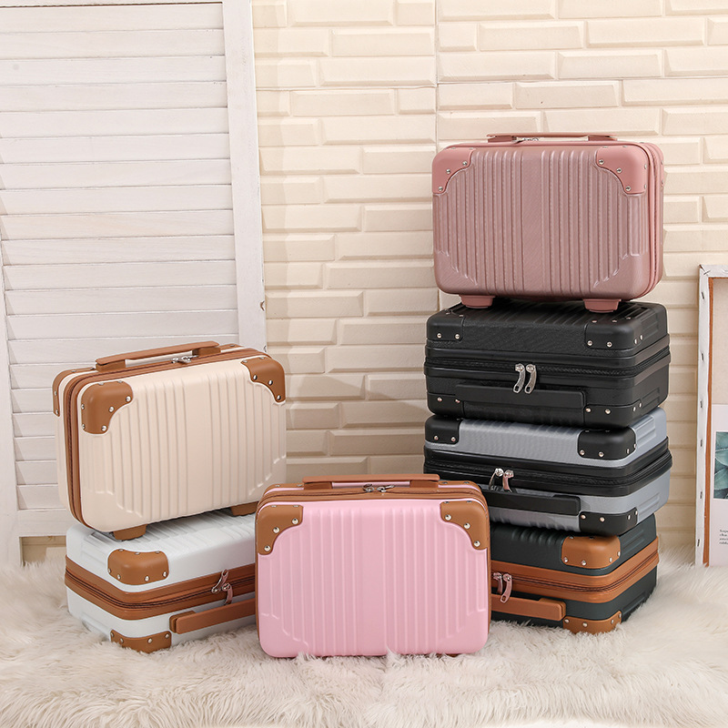 Cosmetic Case, Suitcase, 14inch Luggage Cases, Makeup Bag, Gift Box, Small Box, Gift Set, Korean-Style Travel Case, Carry-On Suitcase