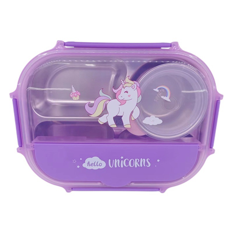 Coolomi lonchera aislada lonchera de acero inoxidable 304 con sopa plato cuadrado vajilla almuerzo caja al por mayor