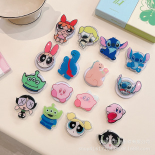 D201 Korean Niche Ins Avatar Handheld Airbag Holder Transparent Mobile Phone Drama Cute Cartoon Style Portable