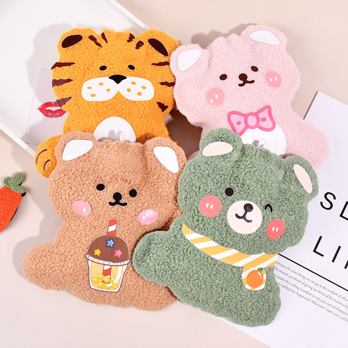 Cartoon New Animal Plush Hot Water Bag, Water-Filled Mini Cute Portable Hand Warmer, Cold and Hot Portable Foot Warmer