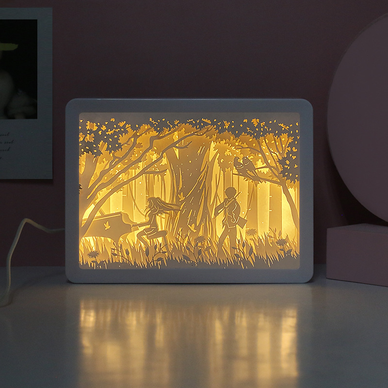Custom 3D Paper Sculpture Lamp for Piano Lovers, Meeting Creativity, Gift with Laser Engraving, Nightstand Lamp