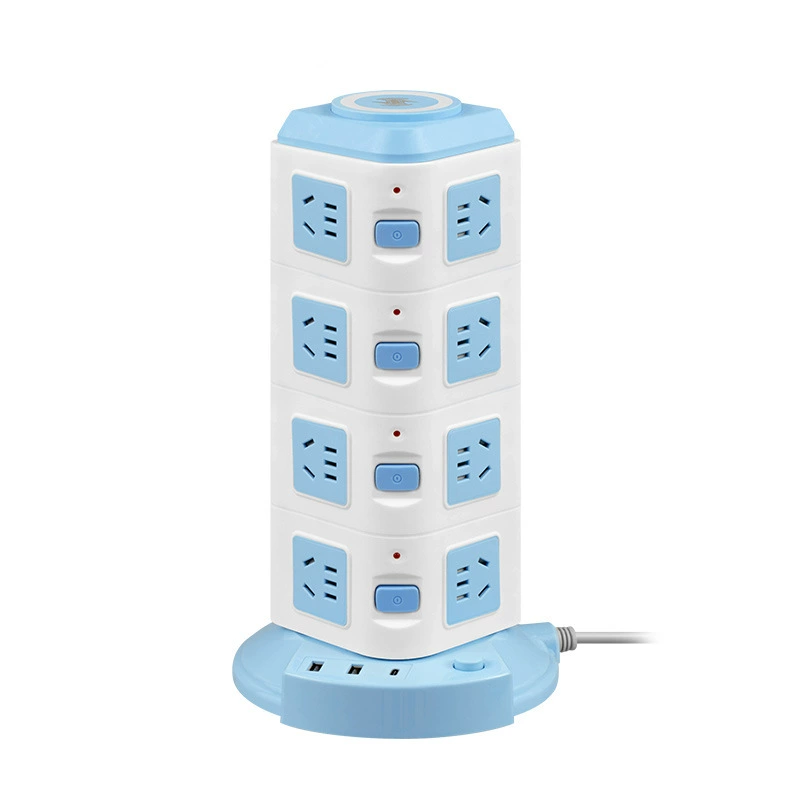 Vertical wireless charging socket with multi -function USB fast charge plug -in board creative wiring board household