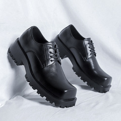 Men's Fall Spring Slip-Resistant Formal Casual Shoes, Simple and Versatile, English Style Thick Sole Height Increase Shoes 36721-R