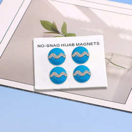 【新品上市】跨境水浪丝巾扣防滑饰品2025女头巾扣磁吸扣服饰配饰