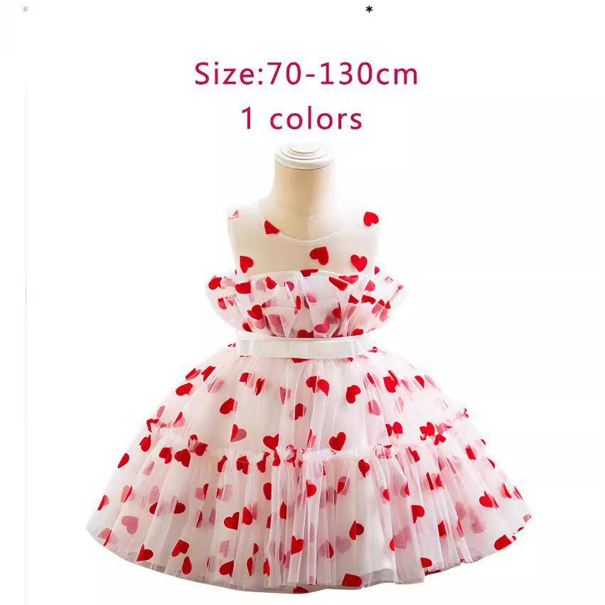 어린이 원피스 공주 원피스 여름 새 소녀의 메쉬 푹신한 원피스 피아노 공연 원피스  소녀 원피스 여름