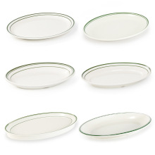 密胺椭圆形鱼盘创意瓷餐厅酒店火锅菜盘饭店炒菜碟子凉菜盘商用