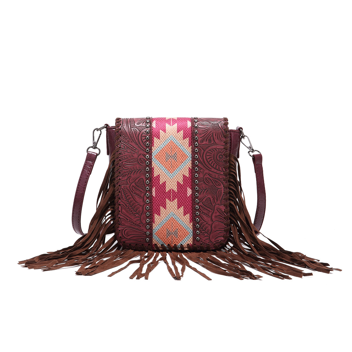 Borse a tracolla per donna Borsa a tracolla in pelle bohémien stampata vintage europea e americana in cotone e lino Borsa da donna alla moda personalizzata_voghion.com