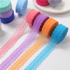 Lace edge 3cm polyester mesh lace fabric lingerie umbrella trim flower lace small edge tie