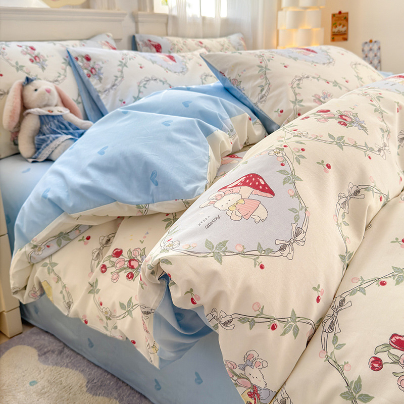 Funda de edredón de algodón de una sola pieza 2024 nueva sábana de algodón cubierta de edredón individual 150x200x230 sábana