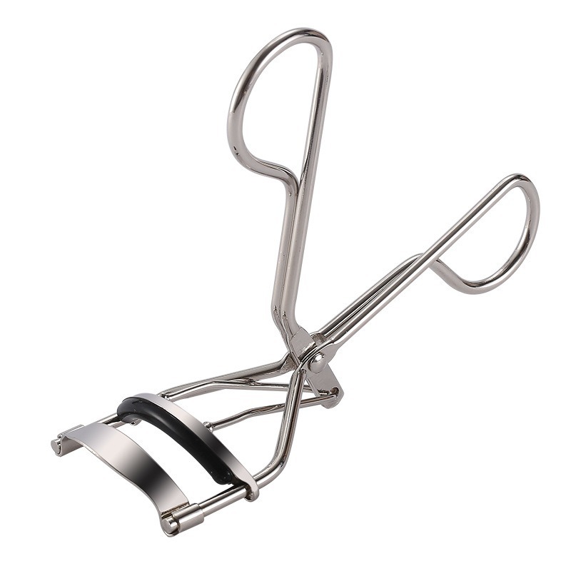 Rizador de pestañas con mango de plástico y caucho verde rizador de pestañas de flor de sol rizador natural portátil y duradero rizador de pestañas de acero inoxidable