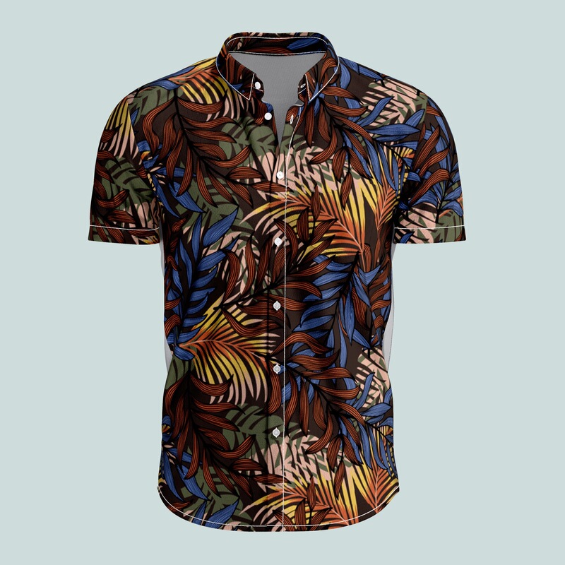 2025 Hawaiian Flower Shirt Retro Surfing Hong Kong Style Men and Women Beach Seaside Vacation Couple Versatile Fashion Shirt 2025 Hawaiian Flower Shirt Retro Surfing Hong Kong Style Men and Women Beach Seaside Vacation Couple Versatile Fashion Shirt
