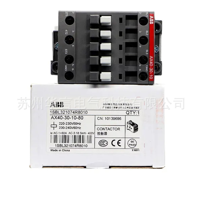 供应 ABB AX40-30-10-80 40A 220V 交流接触器 订货号 10139696