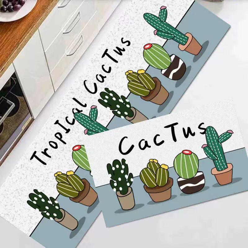 厨房地垫入户门脚垫门口长条垫卡通进门地毯家用吸水耐脏垫子厂家