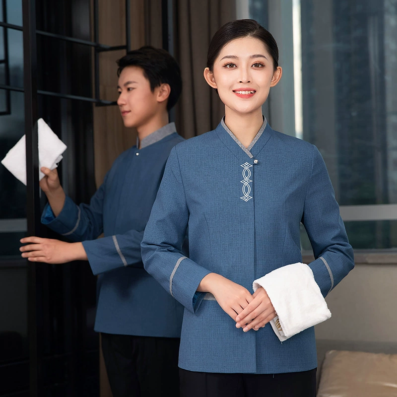 Уборка недвижимости рабочая одежда женская с длинными рукавами гостиничный номер уборка больница отдел продаж уборщик тетя осенняя и зимняя одежда