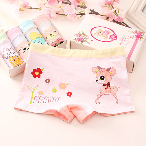 Children's underwear for girls, 1-9 years old, small and medium-sized children's triangular and quadrangular A-class plain waist pants