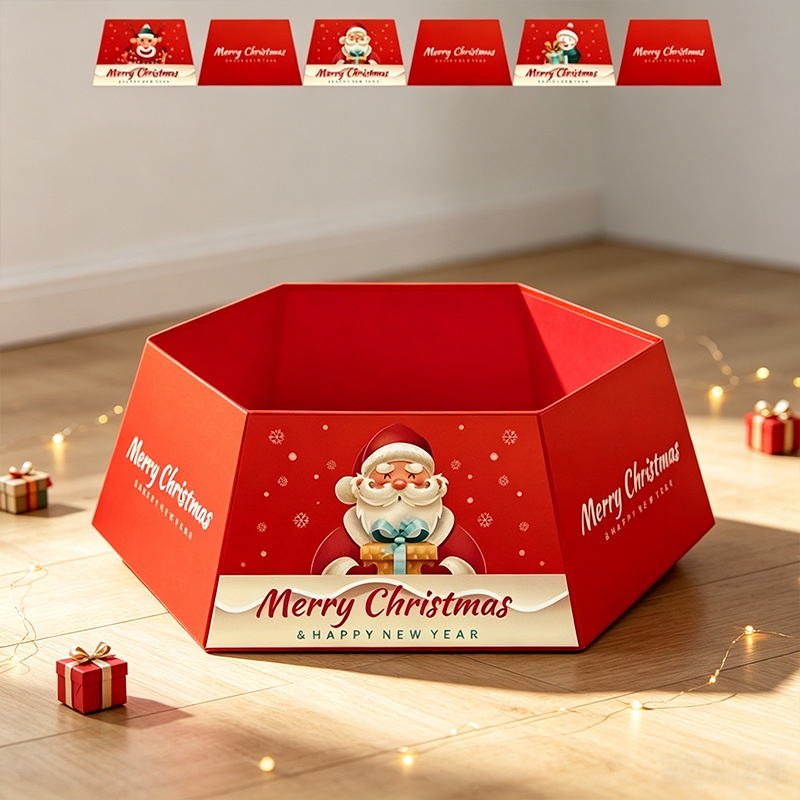 Comercio exterior transfronterizo nueva falda de árbol de Navidad copo de nieve alce felpa delantal de árbol de Navidad falda de árbol de Navidad decoraciones