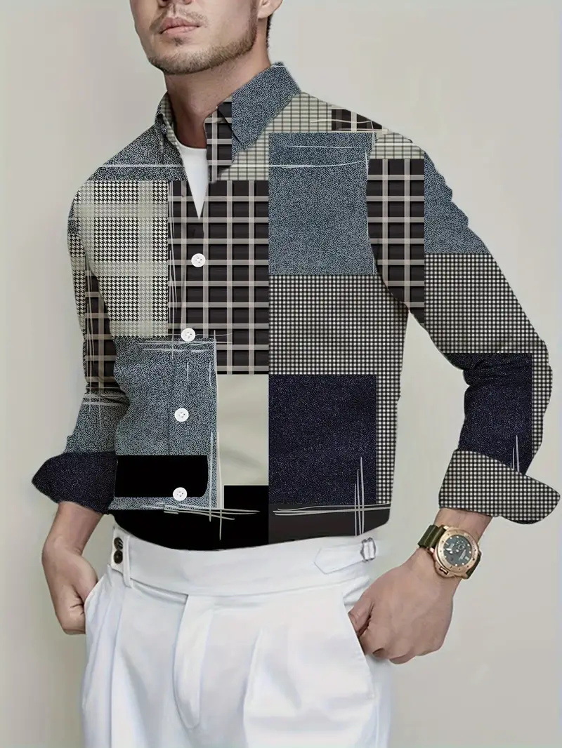 Comercio exterior europeo y americano Amazon 2025 nueva tendencia de la moda casual todo fósforo camisa de manga larga de alta calidad MB12