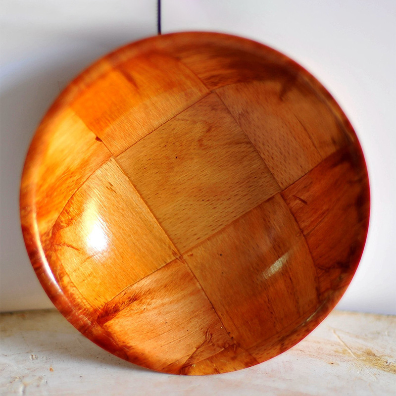 Bamboo and wood dishes manufacturers supply European and American foreign trade style Japanese and Korean salad fruit dishes natural material dishes