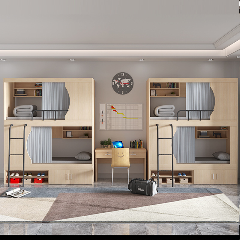 厂家定制学生宿舍高低铺成人实木子母床上下铺双层高低床上下床