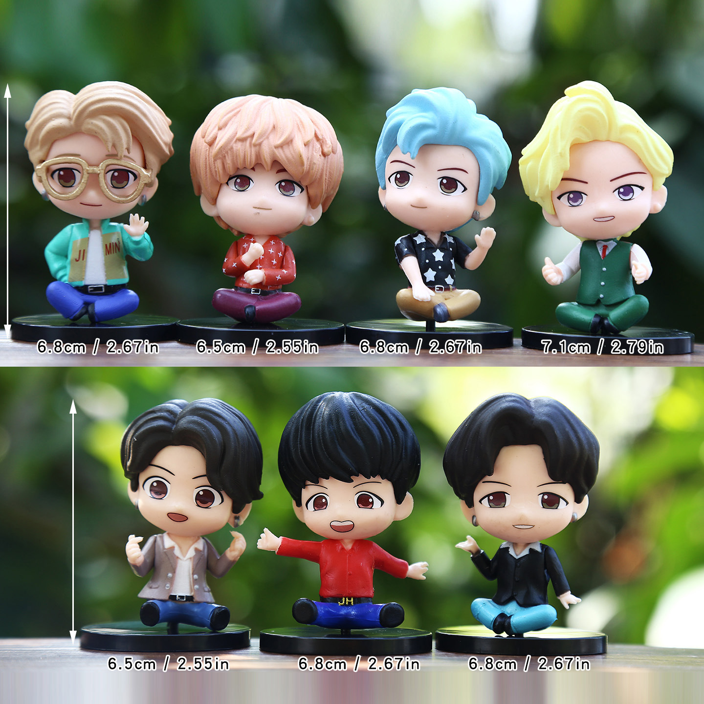 New Cartoon Popular Celebrity Group Q-Version Figurine Model Desktop Decoration Trendy Toy Ornaments Wholesale